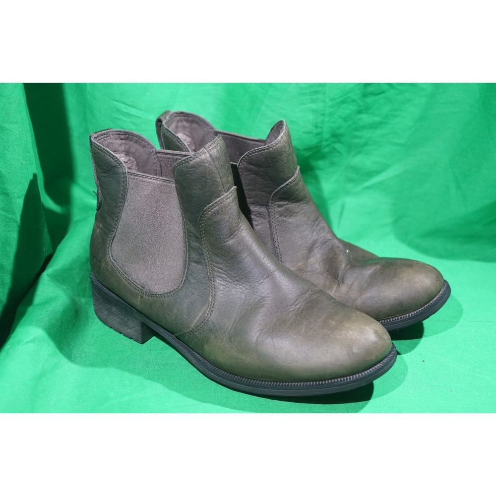UGG Womens Bonham Ankle‎ Boot lll Brown Leather Pull On Winter Booties Size 9